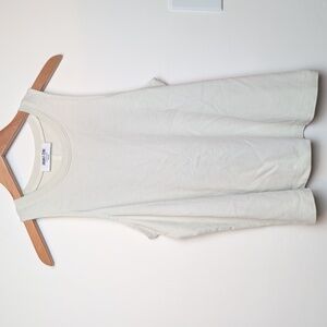 Double Zero Sleeveless Cotton Tank Size Medium Ivory Cream Crew Neck New